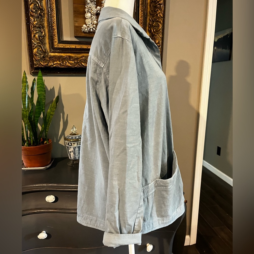 North Style Women’s Cotton Collared Button Front Jacket Size Large in Bl… - Picture 4 of 10